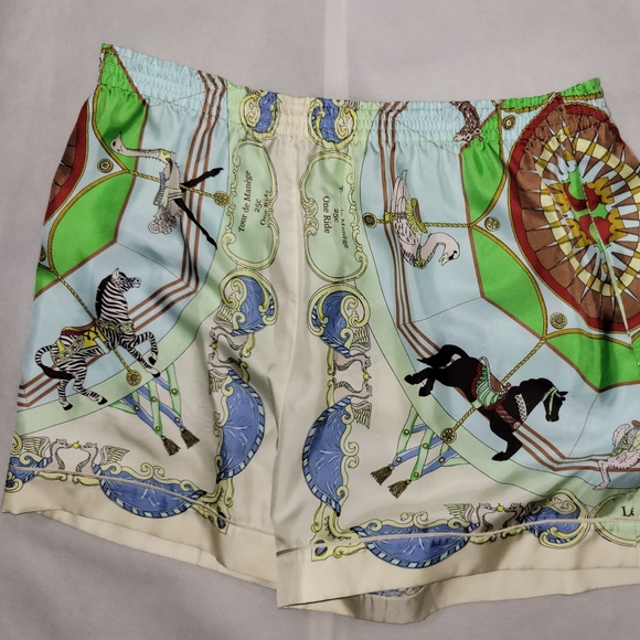 Tory burch silk shorts carousel.print xl 14 - Picture 5 of 10